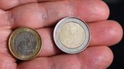 two euro coins