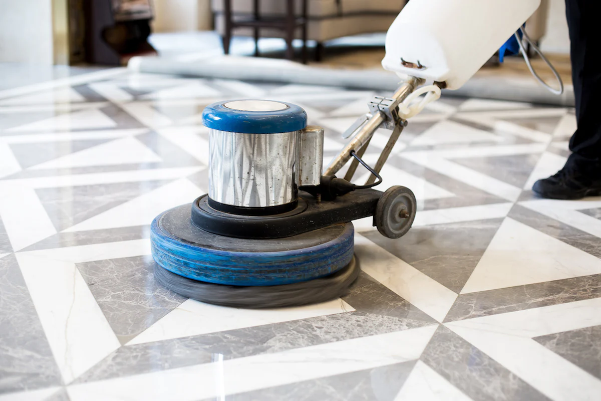 trick for cleaning marble floors