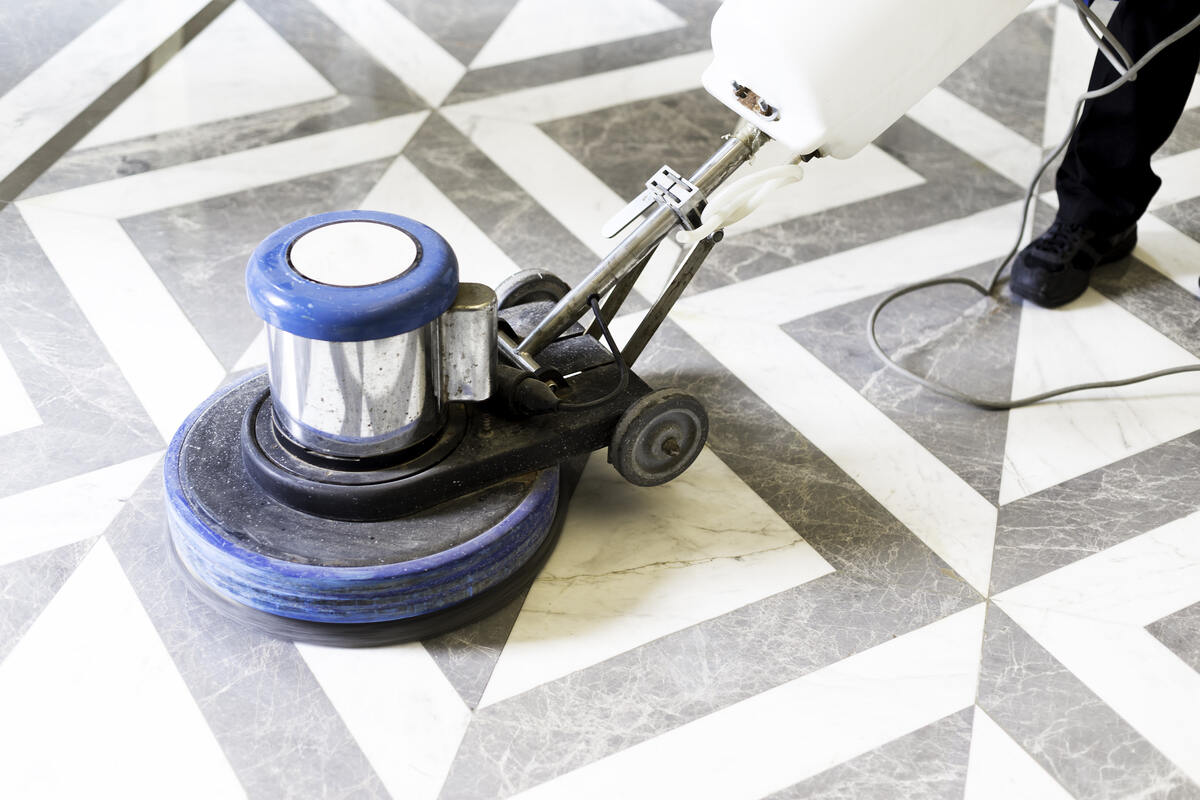 trick for cleaning marble floors